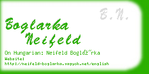 boglarka neifeld business card